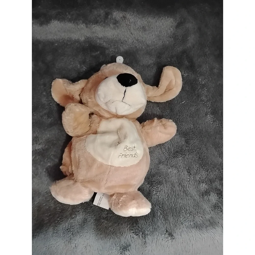 Hand Puppet Light Brown Dog Plushed Animal 11